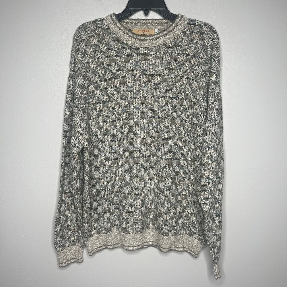 Vintage Cosby Coogie Style Sweater Textured 3D Suge Biggie Pullover Size L‎